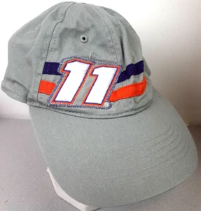 NASCAR #11 Denny Hamlin Chase Authentics Gray Adjustable Preowned Hat/Cap (B2) - Picture 1 of 12