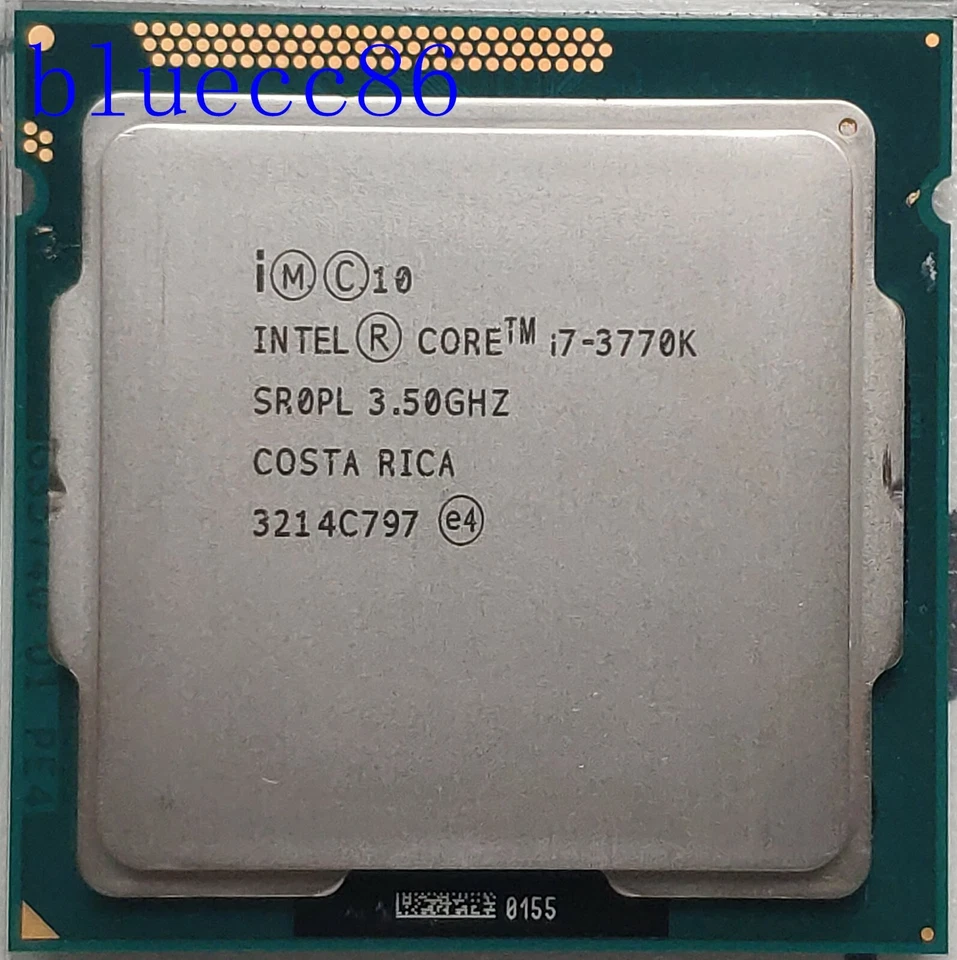 Intel Core i7-3770K 3.5GHz LGA1155 SR0PL 4Core 8M Cach 5 GT/s DMI CPU Processor - Image 1 of 1
