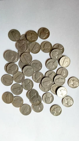 1941-P Jefferson Nickels 40-coin roll circulated - FREE Shipping! Cover