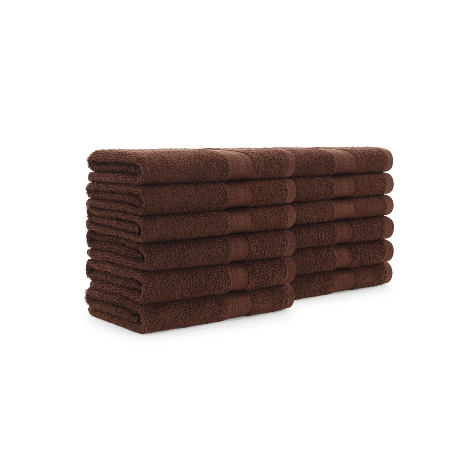 12 Pack of Bathroom Hand Towels - 100% Ring-Spun Cotton 16 x 27 Color Options - Image 1 of 4