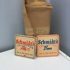 Vintage Schmidts Ale Beer Package of about 100 Coaster Mats in Original Packing