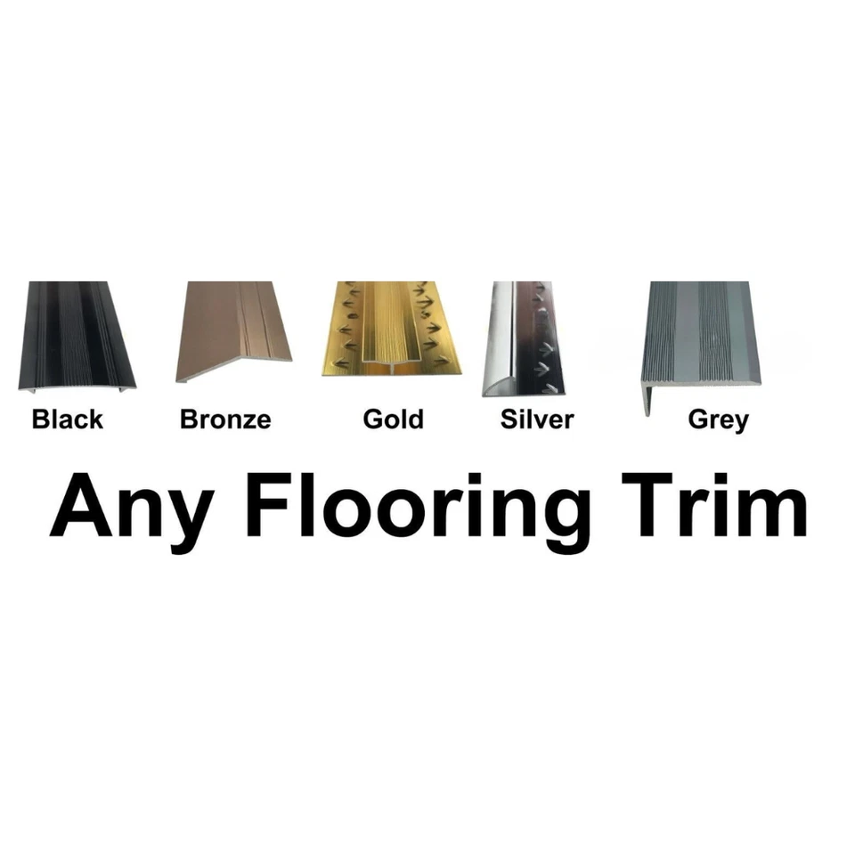 Carpet Door Bar Trims - Metal Threshold Bars - Any Colour / Length - 90cm & 2.7m - Image 1 of 1