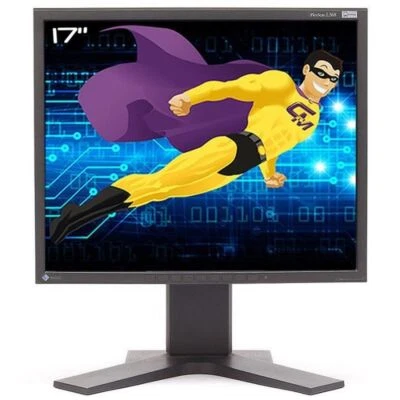 Eizo FlexScan L568 17" inch Black LCD Monitor 0FTD0701 1280 x 1024 DVI VGA USB - Image 1 of 4