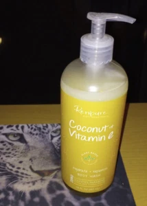 RENPURE PLANT BASED COCONUT & VITAMIN E BODY WASH 19 OZ NO SULFATES OR PARABENS - Picture 1 of 5