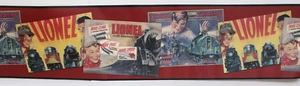 Papel pintado vintage Lionel 1929 1950 1954 catálogos rollos de borde 14' x 9" - Imagen 1 de 2