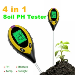 4 in 1 Soil PH Tester Moisture Sunlight Light Test Meter for Garden Plant Lawns - Picture 1 of 12