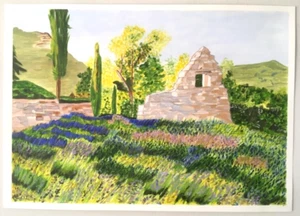 Griechenland "NICHT VERGESSEN" - Acryl Original Landschaft (A3) - von G.D. Leid - Bild 1 von 6
