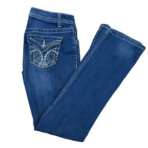 Vaqueros de mezclilla azules APT 9 para mujer, talla P4, corte, mezcla de algodón, 29X28 - Imagen 1 de 12