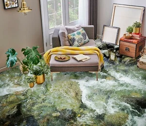 3D Green River SKE547 Floor Wall Paper Wall Print Decal Wall Deco Bea - Picture 1 of 4