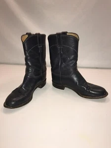 Justin Boots marineblau #3024 Roper Western Cowboy Herren Größe 8,5 E - Bild 1 von 15