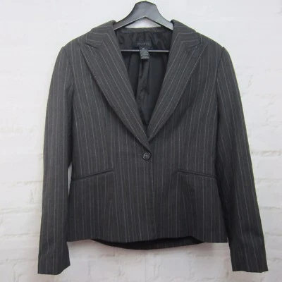 The Limited Women's Blazer Career Stretch Gray Striped Single Button Size M - Image 1 of 3