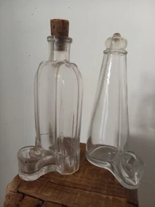 Lot of 2 Antique Bird Watering Tanks Glass Collection Decoration - Picture 1 of 12