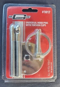 Mr Gasket 1017 Chrome Universal Hood Pins w/ Torsion Clips - 7/16"-20 x 4" Pins - Picture 1 of 4