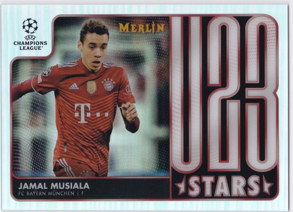 2021-22 Merlin Chrome UEFA U23 Stars #U23-12 Jamal Musiala - FC Bayern Munchen - Image 1 of 1