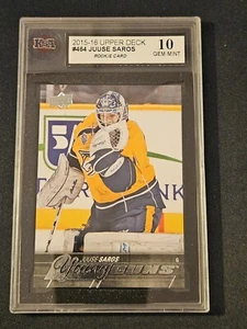 15-16 Upper Deck Juuse Saros Young Guns KSA 10 💥💥💥 Pristine Gem Mint - Picture 1 of 2