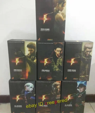 Hot Toys Resident Evil 5 SHEVA CHRIS JILL battlesuit S.T.A.R.S. WESKER  midnight Cover