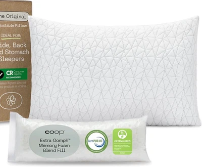 Coop Home Goods Original Adjustable Pillow, Queen Size Bed Pillows for Sleeping,