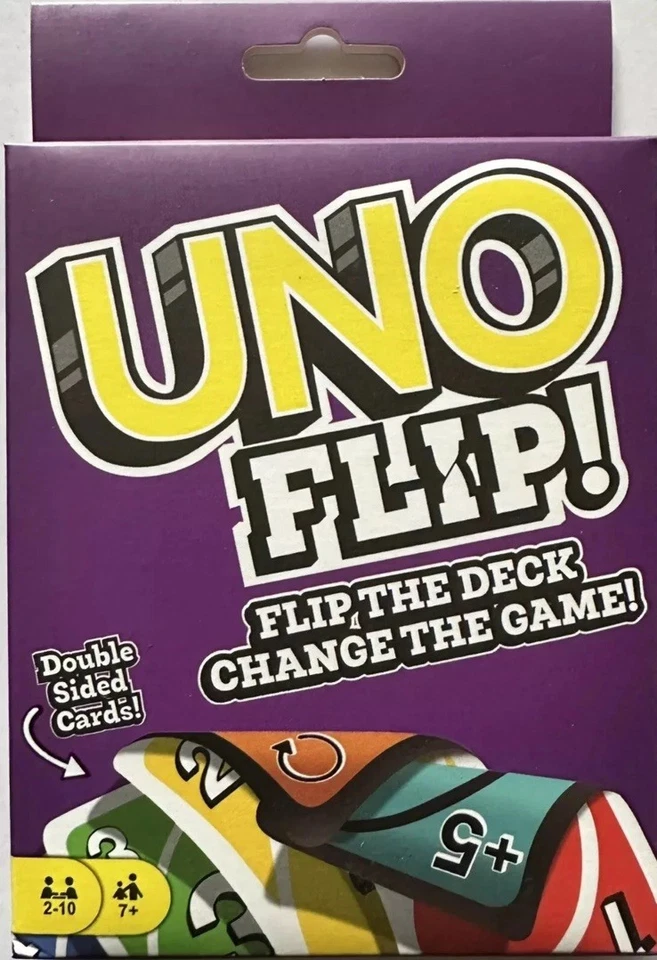 MATTEL Flip Uno Card Game Multi coloured Exciting Family Fun Card Game Uno Free Postage