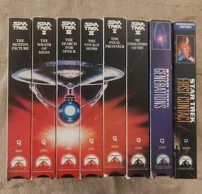Star Trek - The Movie Collection VHS, 6-Tape Set Plus 2 Next Generation Movies - Image 1 of 3