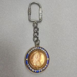Pennsylvania Lucky Penny Souvenir Schlüsselanhänger Spinner Clip 2003 Penny Silber - Bild 1 von 18