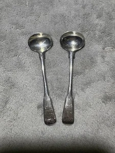 Sterling Silver Mustard/Condiment Spoons Set Of 2 With Moose On Handle, 4”, 21 G - Picture 1 of 10