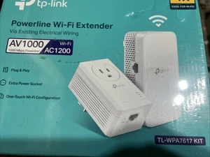 TP-Link TL-WPA7617 KIT AV1000 Powerline WiFi Extender Adapter AC1200 Dual Band - Picture 1 of 2