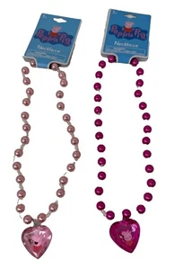 Peppa Pig Necklace 10 Inches- 2 pcs 1 Hot Pink & 1 Light Pink Brand New/ Tags - Picture 1 of 2