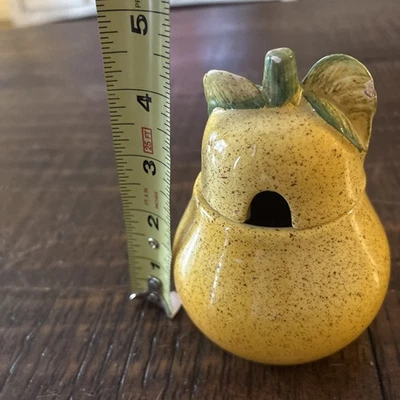 "Jalea de pera o azúcar de cerámica vintage de 4,5"" hecha en Italia por Bresulin-sin cuchara" Foto 1 de 3