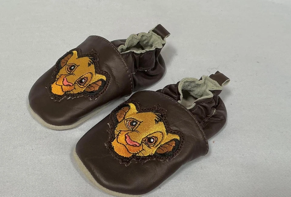 Disney Store infant baby soft sole leather shoes booties Lion King Simba 12-18 m - Image 1 of 4