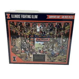 Puzzle 500 pezzi University of Illinois Fighting Illini Barnyard Fans - NUOVO - Foto 1 di 3