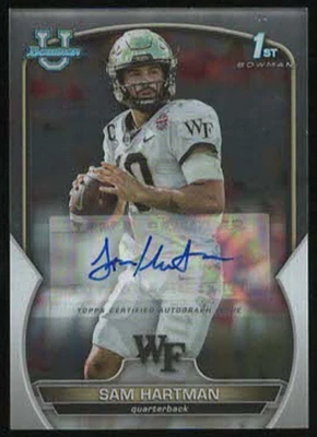 2022 Bowman U Chrome SAM HARTMAN "1ST BOWMAN" Autograph Prospect Auto Card #51 - Image 1 of 2