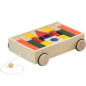 KOIDE Pull Toy with Colorful Wooden Blocks |Japan | Beech Wood | Safe Paint - Picture 1 of 9