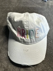 Cappello da Sposa Bianco Cappello Regolabile Taglia Adulto Baseball Hat Berretto - Foto 1 di 6