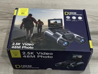 12x32 Digital Binoculars With Camera And 2.4’’ LCD, 2.5K Video, 48MP Photo - New - Image 1 of 4