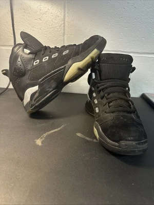 Nike Air Jordan Zapatillas Negras Metálicas, Para Hombre Talla 8.5 Negro Baloncesto Medio Top Foto 1 de 4