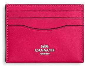 Custodia Coach Slim per carte d'identità - CBX13 Dragonfruit rosa pelle liscia - Foto 1 di 1