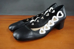 Cinq a Sept Damenschuhe Größe 8,5 EU 38,5 schwarz Herzausschnitt Blockabsatz Pumps - Bild 1 von 12