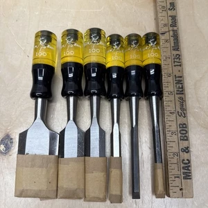 Buck Bros # 100 Juego de 6 cinceles para carpintería 2”, 1 1/4”, 1”, 1/2”, 3/8”, 3/8” - Imagen 1 de 18