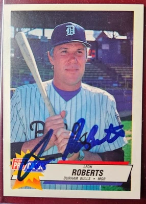 1993 Fleer ProCards Leon Roberts Durham Bulls Manager Autograph #503 - Image 1 of 2