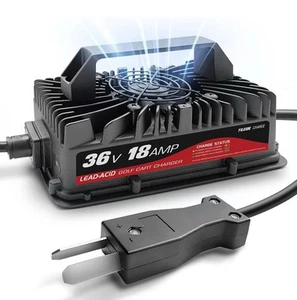 18 AMP Golf Cart Battery Charger for 36 Volt EZGO & for Yamaha - Crowfoot Plug - Picture 1 of 9