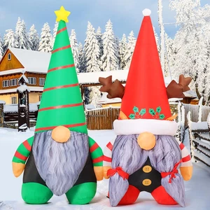 GOOSH 5.4 FT Christmas Inflatables Gnome Outdoor Decoration Blow up Yard with Bu - Picture 1 of 12