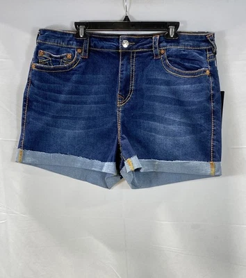 Pantalones cortos de mezclilla azul True Religion para mujer talla 40 Foto 1 de 4