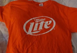 Miller Lite Orange T Shirt...Men's Medium...NEW - Picture 1 of 1