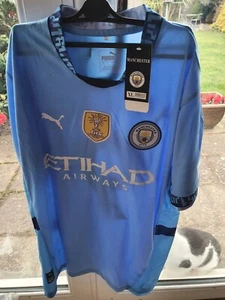 MAN CITY FOOTBALL SHIRT+ SHORTS- "HAALAND" XL-NEW AND SEALED - Picture 1 of 5