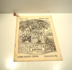 Agricultural Almanac 1950 Vol 125th John Baer's Sons - Picture 1 of 3