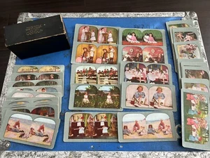 Vintage Stereoscope 72 Card Set “Juvenile Comics” with Box - Picture 1 of 11