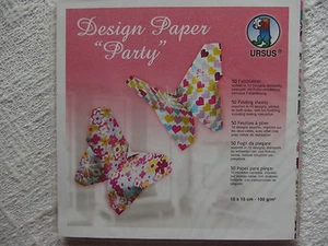Ursus - 50 Faltblätter - Design Paper Party - sortiert in 10 Farben - 15 x 15 cm - Bild 1 von 3