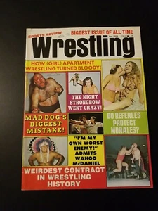 VINTAGE SPORTS REVIEW WRESTLING MAGAZINE 1973 APARTMENT GIRLS MAD DOG VACHON NWA - Picture 1 of 10