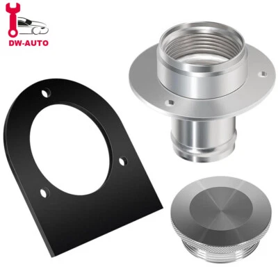 Tapa de gas de cuello de llenado de tanque de combustible de aluminio 17-2530 y soporte de acero soldado Foto 1 de 4