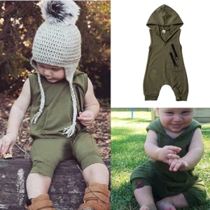 Infant Baby Boys Girls Tracksuit Hooded Shirt Tops Romper Jumper Outfits Clothes - Picture 1 of 7